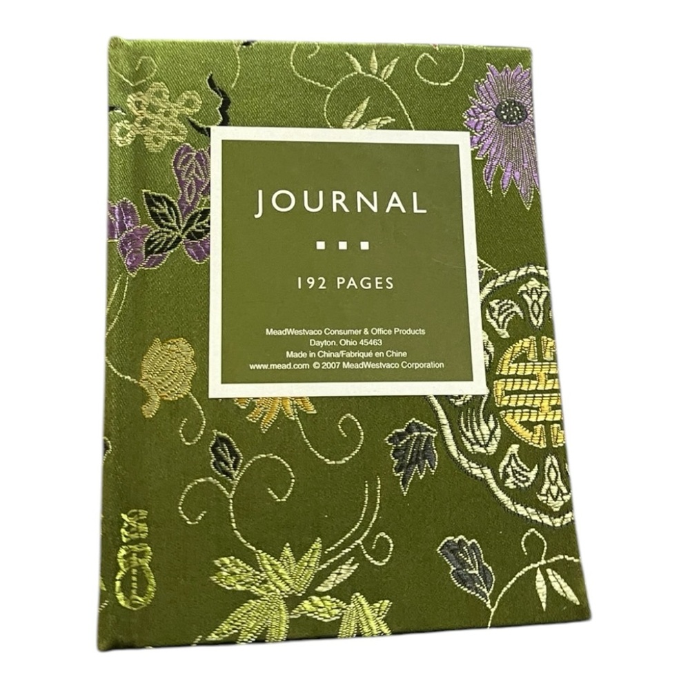 Green Floral Journal with 192 Pages